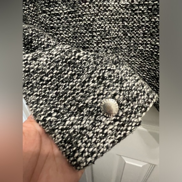 Lauren Ralph Lauren Full Zip Women’s Jacket Tweed Moto Zip Pocket Large Gray - Picture 11 of 16